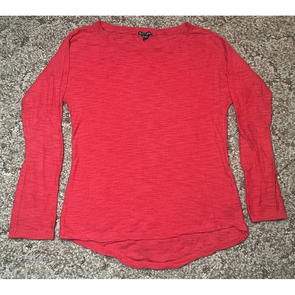 Express Sweater Womens Small Red Long Sleeve Pullover‎ Casual Ladies